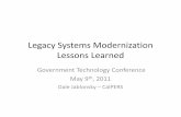 Legacy Systems Modernization Combined · Taking ITto the next level Srini Madala President/CEO ... Microsoft PowerPoint - Legacy Systems Modernization_Combined Author: devans Created