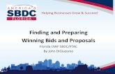 Finding and Preparing Winning Bids and Proposals … · Finding and Preparing Winning Bids and Proposals ... (2nd page visited – HUBSpot) Well laid out ... (RFP, RFQ, Sources