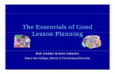 The Essentials of Good i l L PL esson Planning · The Essentials of Good i l L PL esson Planning ... Present the adjectives Ask students for morePresent the ... rooms of a home using