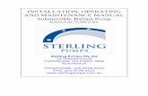 INSTALLATION, OPERATING AND MAINTENANCE MANUAL Submersible ...€¦ · AND MAINTENANCE MANUAL Submersible ... By nature of its application and design, ... When lifting from the packing