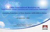 CNRA International Workshop on - oecd-nea.org · CNRA International Workshop on ... IEEE, ACI, KEPIC, etc.) Atomic Energy Act Enforcement Decree of the Act ... (QAP) for construction