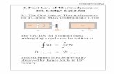 3. First Law of Thermodynamics and Energy Equationfmectt.lecturer.eng.chula.ac.th/2103241/Chapter03.pdf · 3. First Law of Thermodynamics and Energy Equation. 3.1 The First Law of