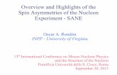 Overview and Highlights of the Spin Asymmetries of …menu2013.roma2.infn.it/talks/monday_nucleon_structure_1/3-Rondon... · Spin Asymmetries of the Nucleon Experiment ... Talk focus