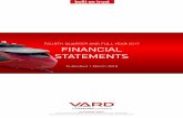 FOURTH QUARTER AND FULL YEAR 2017 … · FOURTH QUARTER AND FULL YEAR 2017 Published 1 March 2018 FINANCIAL STATEMENTS Vard Holdings Limited Incorporated in Singapore | Company Registration