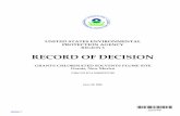 RECORD OF DECISION - United States Environmental ... · RECORD OF DECISION ... 12.6.3 Soil Contamination at R&L Laundry ... ERD enhanced reductive dechlorination; Enhanced Reduction