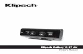 Klipsch Gallery G-17 Air - Datatailmedia.datatail.com/docs/manual/113351_en.pdf · Klipsch Gallery™ G-17 Air Owner's Manual. ... The mains plug of the power supply cord shall remain