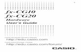 fx-CG10 fx-CG20 CASIO · Company and product names used in this manual may be registered trademarks or trademarks ... an error may occur when there is not enough memory available