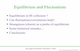 Equilibrium and Fluctuations - McGill Physics · /home/vkoch/Documents/talks/McGill04/talk.sxi Das Gupta Festschrift, December 4, 2004 Equilibrium and Fluctuations Equilibrium in