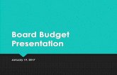Board Budget Presentation - Portland Community College · Board Budget Presentation January 19, 2017 . Summary of Topics PCC Budget Update. Enrollment. Tuition. ... Minimum Wage Increase