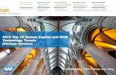 2015 Top 10 Human Capital and HCM Technology …€¦ · 2015 Top 10 Human Capital and HCM Technology Trends (Partner Version) Confidential – SAP Partner Use Only The Talent Battle