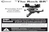 Assembly,Care and Usage Instructions · Thank you for purchasing a Caldwell RockBR shooting rest. ... this bag will conform to the forend of the rifle. ... Changing the Front Bag