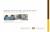 PRECEPTOR TOOLKIT - umanitoba.ca€¦ · preceptor toolkit department of family medicine compiled and written by christine polimeni md, ccfp and anita ens phd updated june 2016