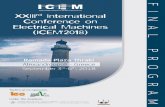 XXIII rd International Conference XXIII on Electrical ... · Technical Co-sponsors Under the Auspices XXIII rd International Conference on Electrical Machines (ICEM'2018) d hri Aendroupoi