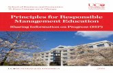 Principles for Responsible Management Education · Principles for Responsible Management Education ... teaching of ethical practice in a global and multicultural ... resource management