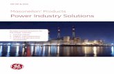 Products Power Industry Solutions - GE Oil & Gas · Power Industry Solutions Process Control Solutions for ... HP Turbine Bypass IP Turbine Bypass LP Turbine Bypass Attemporator Feedwater