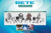BETE Spray Nozzle Catalog · Stainless steel, FDA‑compliant nozzles with low flow rates for food processing and spray drying applications. 1/8”‑ 3/8” p. 108 IS Mounted in