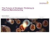 The Future of Strategic Thinking in Pharma · The Future of Strategic Thinking in Pharma Manufacturing Harish Aditham Continuous Improvement Manager, AstraZeneca Operations, Australia