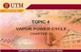 TOPIC 4 - fkm.utm.mymohsin/skmm2433/notes/01.vapor... · TOPIC 4 VAPOR POWER CYCLE ... Englishman Sir Charles Parsons, ... If the isentropic efficiency of the turbine is 87 percent