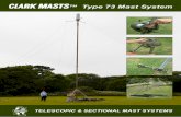 Type 73 Mast System - Clark Masts · details our sectional Type 73 Mast System which is produced to our exacting standards of ... guide box using the fail-safe hoist and cross-pin,