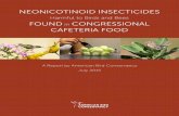 1 NEONICOTINOID INSECTICIDES - American Bird …abcbirds.org/wp-content/uploads/2015/07/Congressional_Dining_Hall... · chemicals’ presence on fresh produce represents only a small