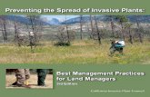 Preventing the Spread of Invasive Plants - cal-ipc.orgcal-ipc.org/docs/bmps/dd9jwo1ml8vttq9527zjhek99qr/... · PREVENTING THE SPREAD OF INVASIVE PLANTS: BEST MANAGEMENT PRACTICES