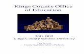 of Education - kings.k12.ca.us Directory/11-12 KC directory FINAL.pdf · the Kings County Office of Education and the Educational Employees Credit Union ... Joe Hammond, Area 2, ...