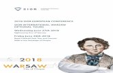 2018 SIOR EUROPEAN CONFERENCE SIOR … · SIOR INTERNATIONAL WARSAW OPTIONAL TOURS Wednesday June 27th 2018 ... Walk in the footsteps of Chopin EUROPEAN REGIONAL ... fascinating with