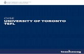 UNIVERSITY OF TORONTO TEFL - TEFL Online course · Teaching English to Young Learners Teaching Test Preparation Courses. 150˚HOUR TEFL Course Compulsory Units Unit 1: An Introduction