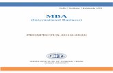 MBA (International business) prospectus 2018-2020 · Delhi │Kolkata │Kakinada (AP) MBA (International Business) PROSPECTUS 2018-2020 INDIAN INSTITUTE OF FOREIGN TRADE DEEMED UNIVERSITY