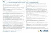 52 eDiscovery Terms That You Should Know - …cdslegal.com/wp-content/uploads/2012/07/52-ediscovery-terms-you... · 52 eDiscovery Terms That You Should Know Peace of Mind for Serious
