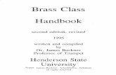 tsrass - Henderson State Universityfac.hsu.edu/bucknej/hbm/Brass Class Handbook - BC.pdf · tsrass Ctrass FåæKRdh0olc second edition, .revised ... Toby Hanks - New York Brass Quintet