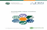 Sustainable Value Creation report - M Institute · contents 04 executive summary 06 introduction 07 fbn international sustainability pledge 08 aprt 1: exploring sustainable value
