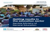 Getting results in the education sector - British Council · Getting results in the education sector Zambia Ministry of ... Lusaka schoolboys playing chess during their break. ...
