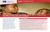 Integrating HIV testing with EPI: a second chance to ... · Integrating HIV testing with EPI: a second chance to protect infants ... intensive training to gain buy-in from health