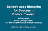 Belize’s 2013 Blueprint for Success in Medical Tourism · Belize Evaluates Medical Tourism as a Growth Opportunity • Diversifies tourism industry and worldwide service offerings