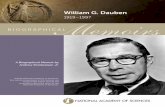William G. Dauben - National Academy of Sciences · William G. Dauben 1919–1997. 2 B ill ... The story is told in Fieser’s book, ... When he first came to Berkeley, Dauben was