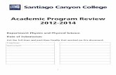 Program Review - Santiago Canyon College Review/Documents... · Program Review - Departments ... 34 Lenovo Tablet Computers ... services that align with the college mission and vision
