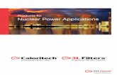 Products for Nuclear Power Applications - … · Nuclear Power Applications. Caloritech™ electric heaters, heating elements and heating accessories ... water rinsing filters, borated