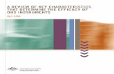 A REVIEW OF KEY CHARACTERISTICS THAT DETERMINE THE EFFICACY OF OHS INSTRUMENTS · Efficacy of OHS Instruments Acknowledgement This research was commissioned by the Office of the ...