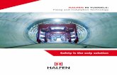 HALFEN IN TUNNELS: Fixing and Installation Technology · APPLICATION OF HALFEN PRODUCTS: UTILITY TUNNELS ... Tunnel constructed using precast tubbing segments with service equipment