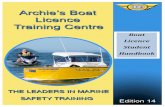 Boat Licence Student Handbook - Yellow Pages€¦ · Boat Licence Student Handbook ... If my vessel has a cruising speed of 20 knots and I plan a 20 nautical mile journey and the