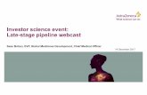 Investor science event: Late-stage pipeline webcast · Prostate Data 2019+ cancer PROFOUND trial Pancreatic Data 2019+ cancer POLO trial Data 2019 bevacizumab (VEGF) combo PAOLA-1