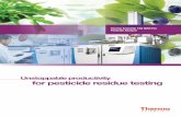 Unstoppable productivity for pesticide residue testing .Unstoppable productivity for pesticide residue