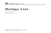 Bridge List M 23-09 - Washington State Department of ... · WSDOT Bridge List M 23-09.08 Page 3 November 2017 Foreword The Bridge List is published by the Bridge & Structures Office