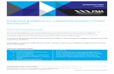 Proposed guidance on substantial product holder disclosures · Consultation paper 4 May 2017 . Proposed guidance on substantial product holder disclosures About this consultation