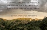 Academic Institutions as Partners in Developing … 10... · Academic Institutions as Partners in Developing World PES Programs: ... agroecosystems by incentivizing tree planting