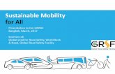 Sustainable Mobility for All - WHO · To facilitate Sustainable Mobility for All through four objectives: 1. ... services to a “green”, clean and resilient path ... baseline report