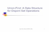 Union-Find: A Data Structure fDiji S O ifor Disjoint Set …ananth/CptS223/Lectures/Union... · 2011-12-05 · That is the Union-Find Data Structure! The Union-Find data structure