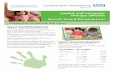 Speech and Language Therapy Services Speech … · Speech and Language Therapy Services Speech Sound Development Speech Sound Development This leaflet is about how children learn