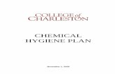 CHEMICAL HYGIENE PLAN - Grice Marine Labgricemarinelab.cofc.edu/documents/downloadable-pdfs/handbook... · HAZARDOUS MATERIALS SAFE HANDLING INFORMATION SAFE HANDLING OF CHEMICALS